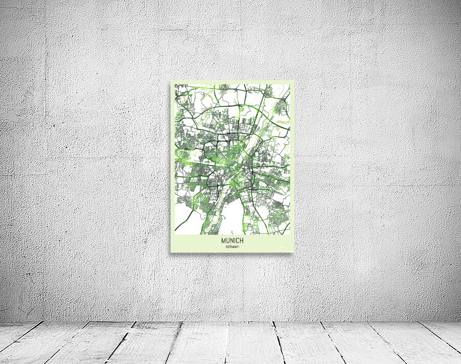 Munich Germany City Map Wall Preview