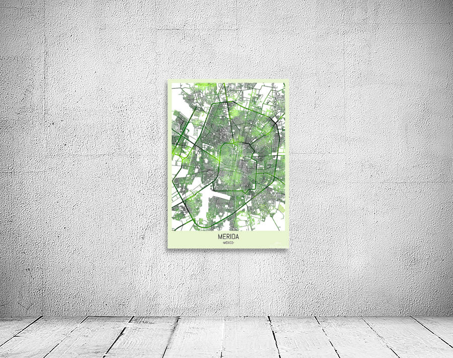 Merida Mexico City Map Wall Preview