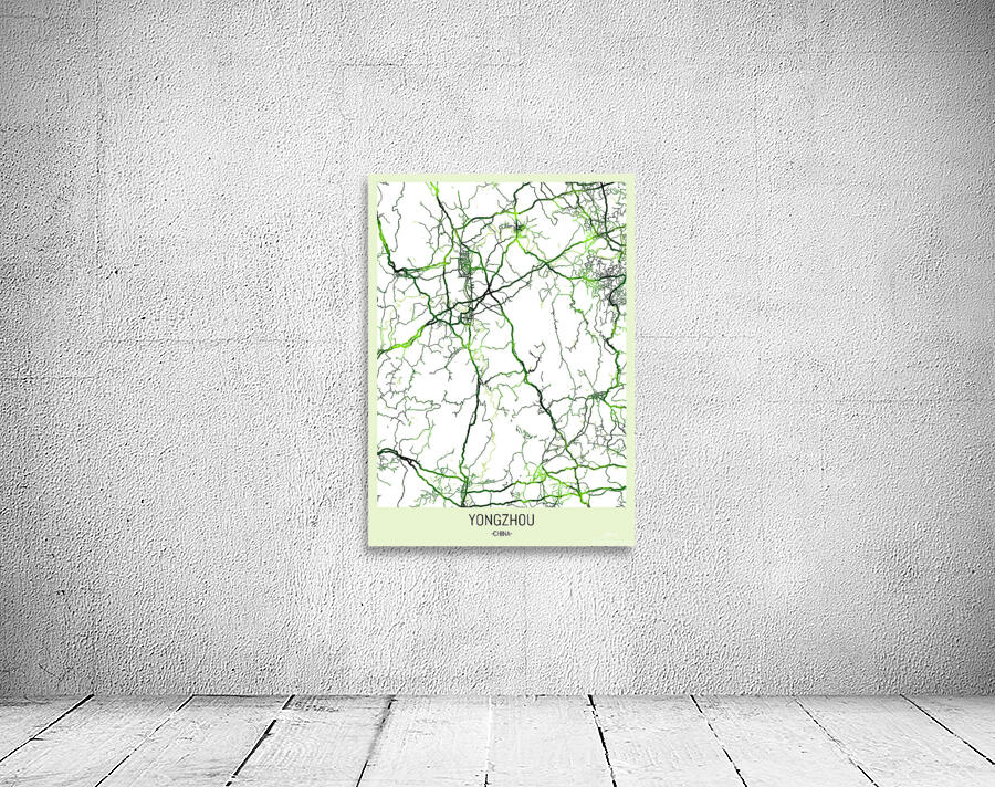 Yongzhou China City Map Wall Preview