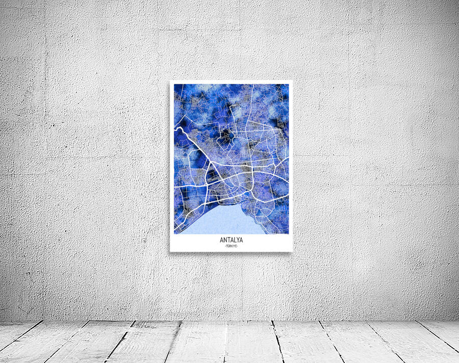 Antalya Turkiye City Map Wall Preview