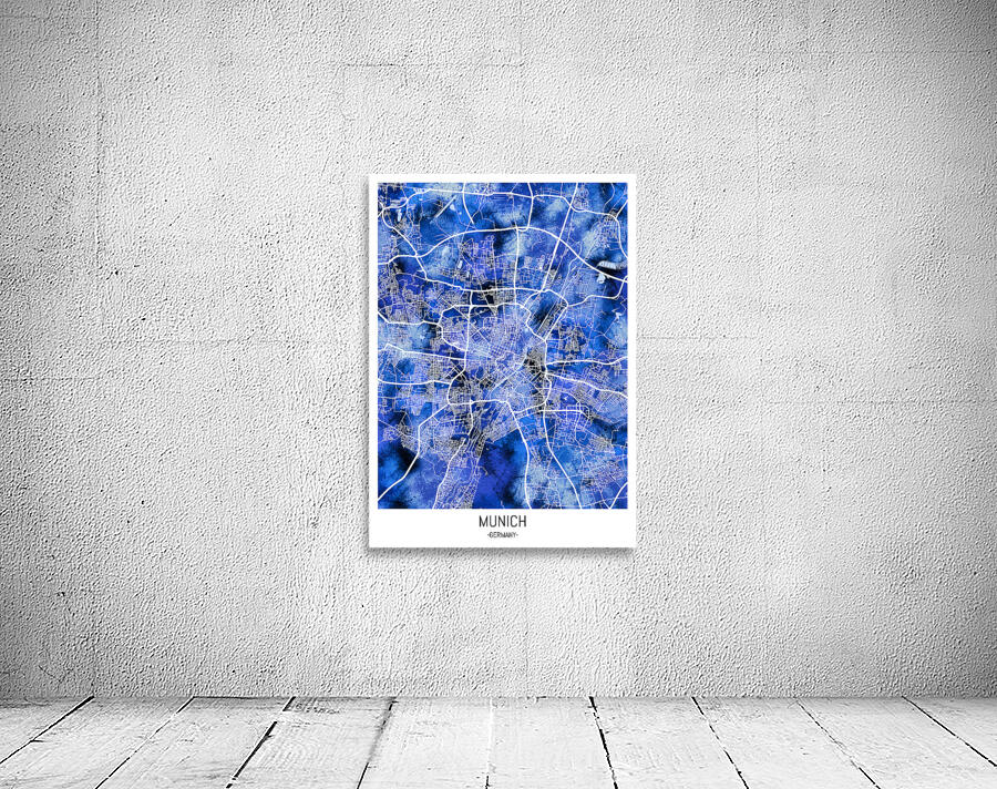 Munich Germany City Map Wall Preview