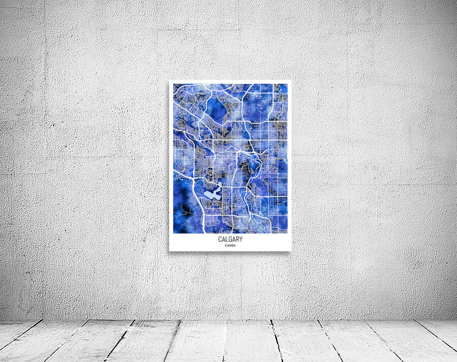 Calgary Canada City Map Wall Preview