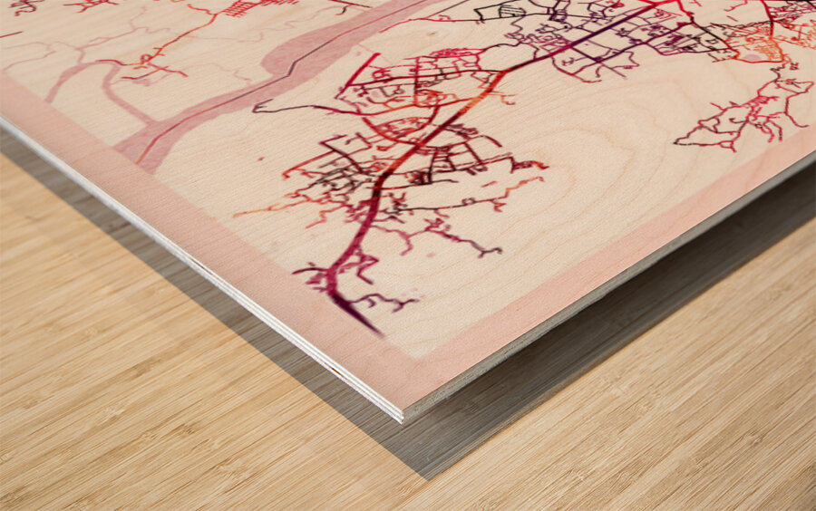 Thane Maharashtra Map Wood print