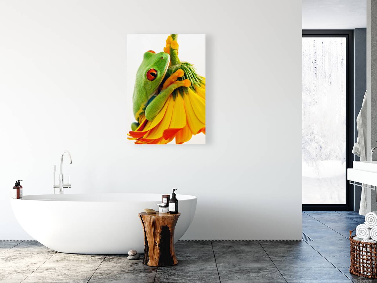 Frog On A Petal Reproduction