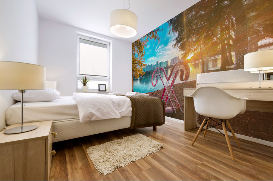 Candy Cane Sunset Mural print