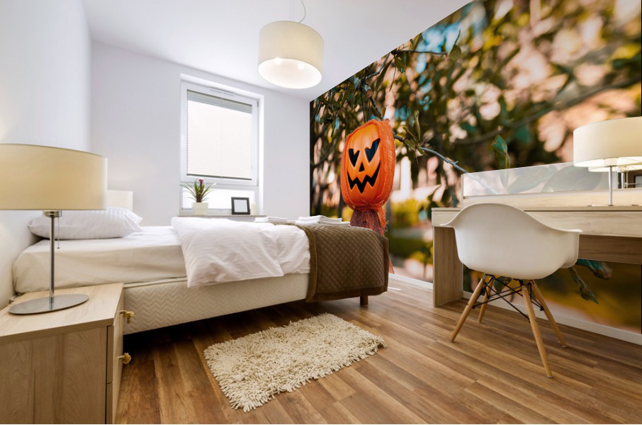 October Pumpkins Mural print