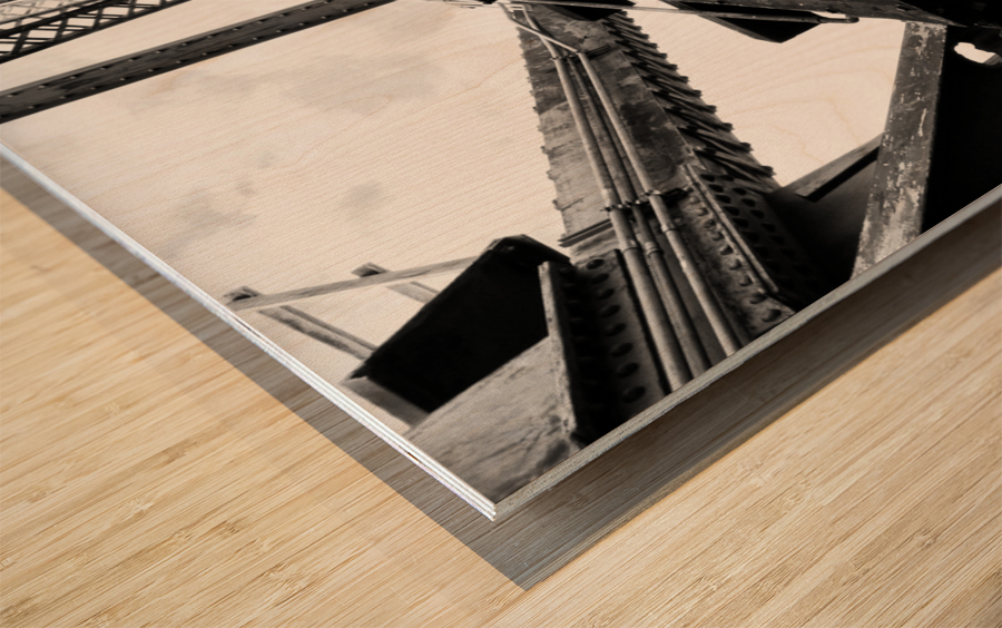 B&W Railroad Wood print