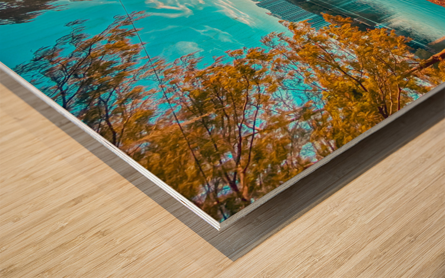 Candy Cane Sunset Wood print