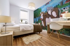 cows in holland Mural print