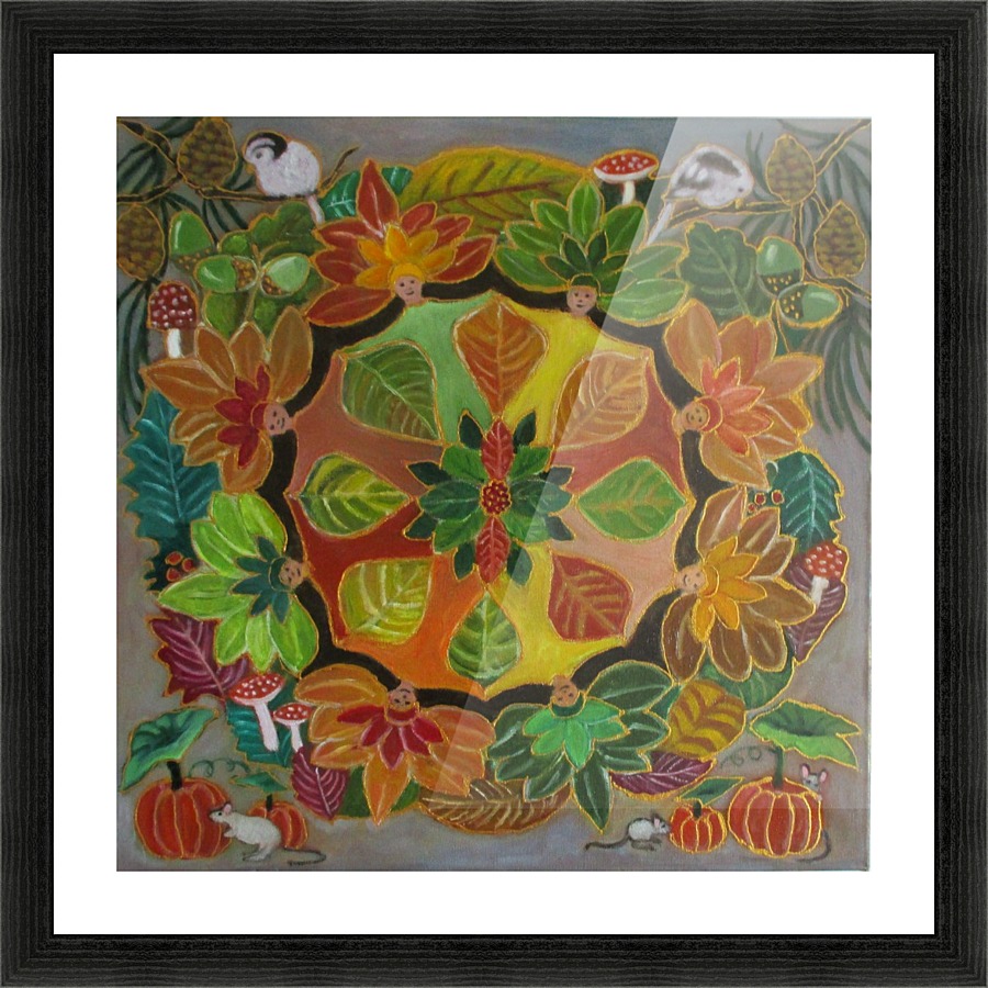 autumn mandala Picture Frame print