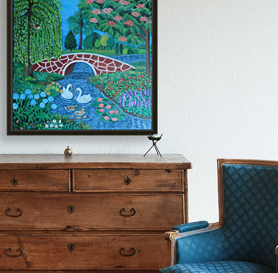 bridge and lake by Gloria Gill 
