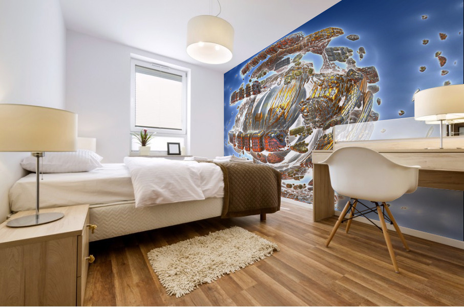 Spaceship Disintergration Mural print