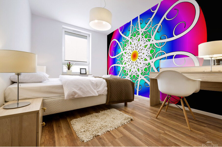 Abstract Flowers Mural print