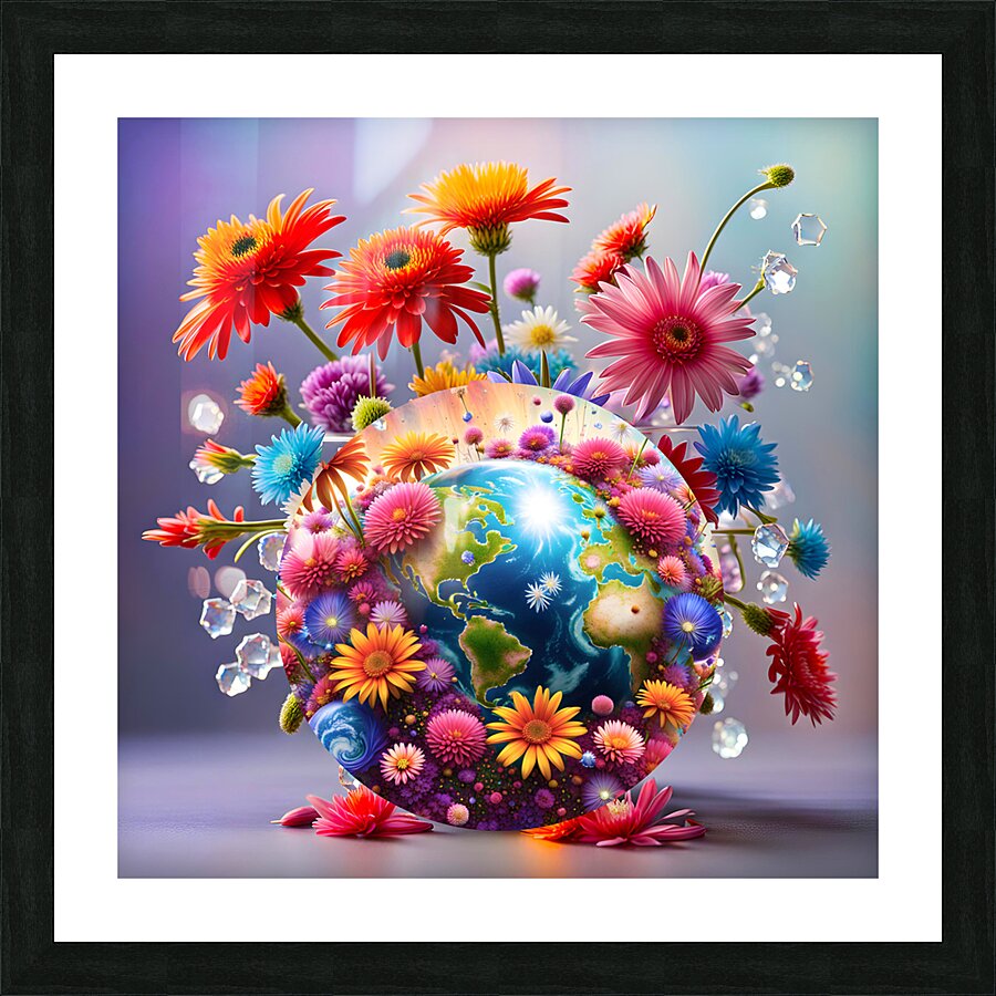 Planet Earth Picture Frame print