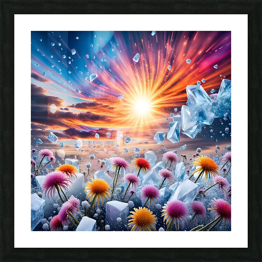 Flower Sunset  Picture Frame print