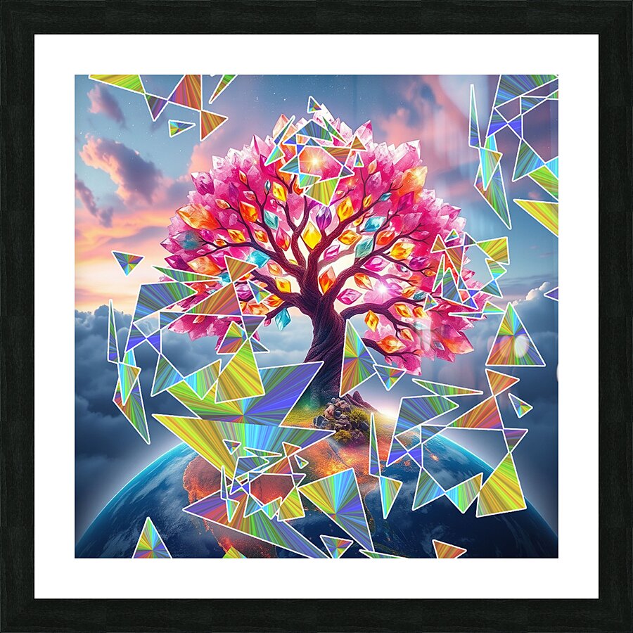Tree Sunrise Picture Frame print