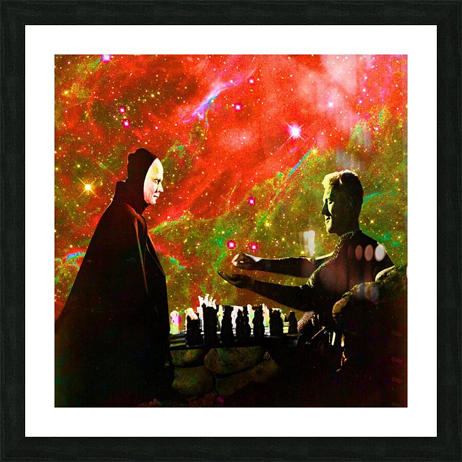 Playing Chess with Death Picture Frame print