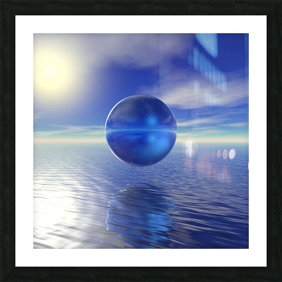 Abstract Blue Picture Frame print