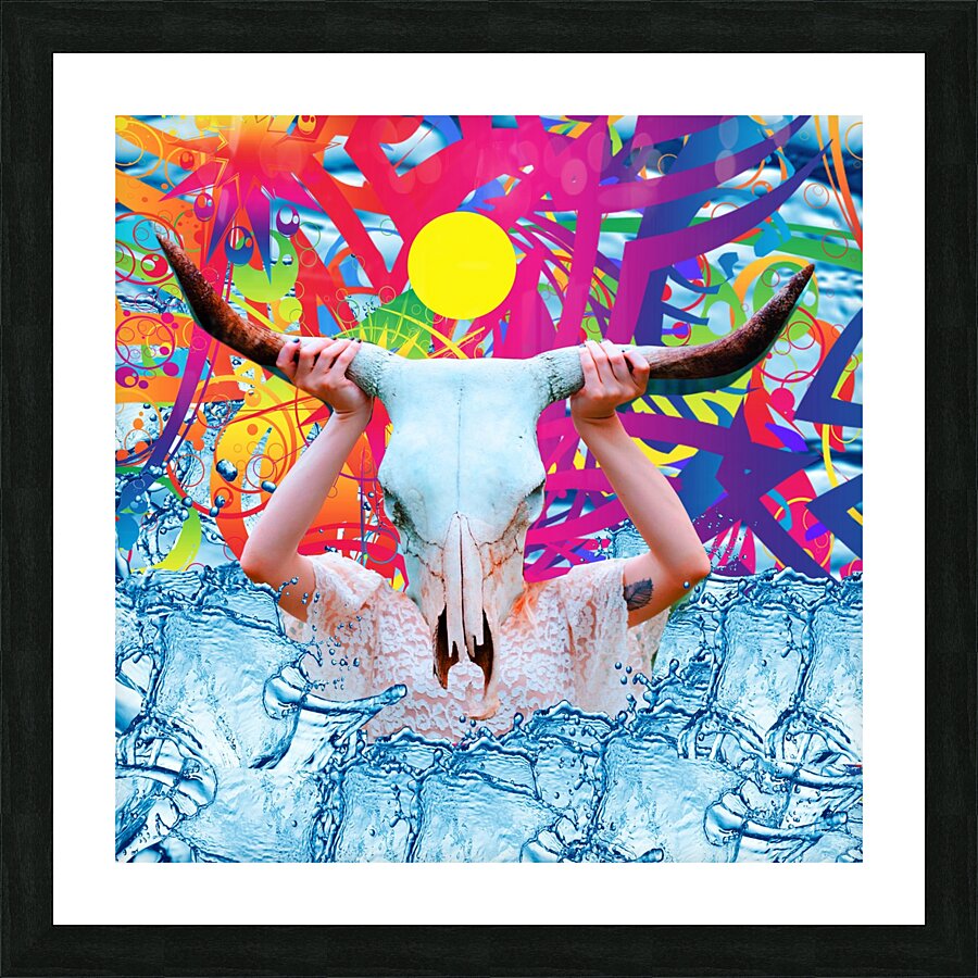 Skull Magic Picture Frame print