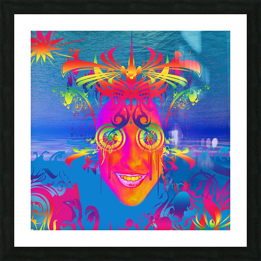 Psychedelic Fish Picture Frame print