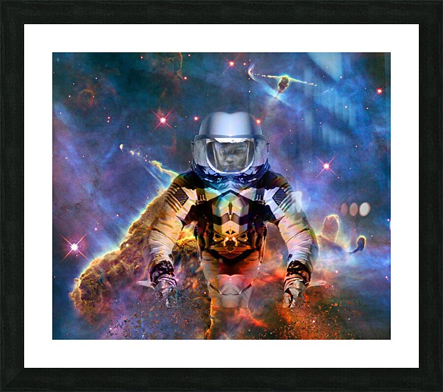 Astronaut Disintegration Picture Frame print