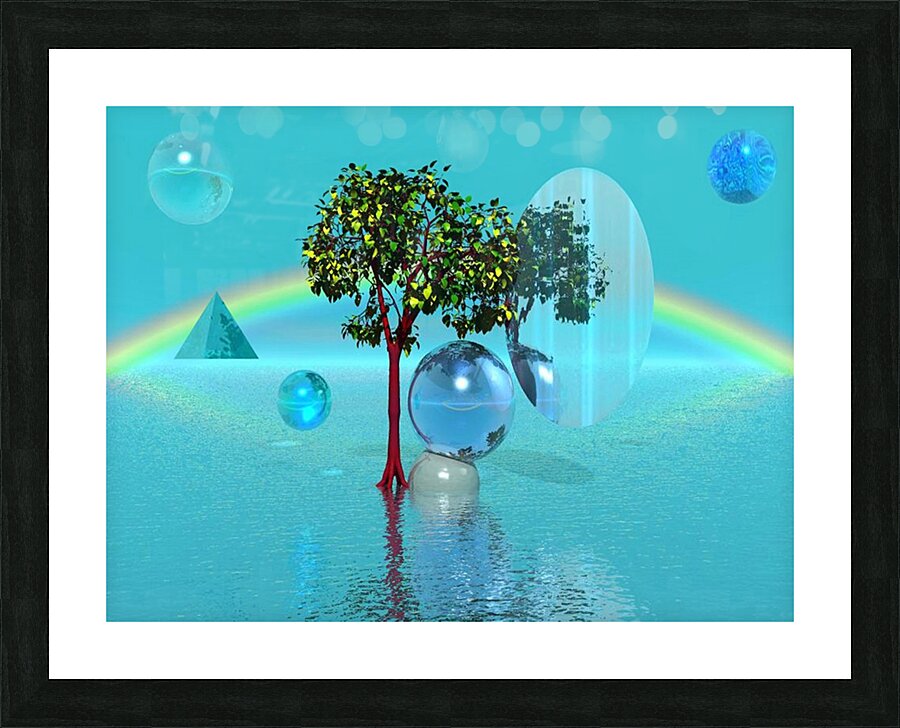 Tree Sphere Picture Frame print