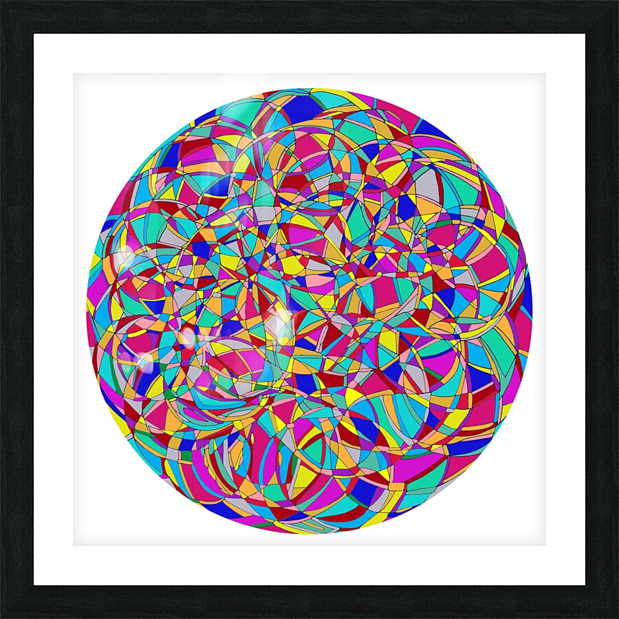 Hypnotic circles Picture Frame print