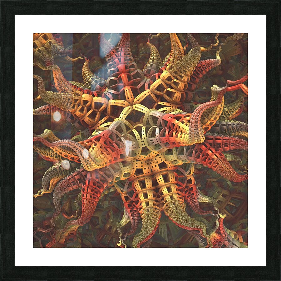 Alien Octopus Picture Frame print