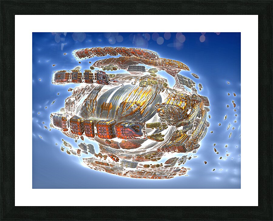Spaceship Disintergration Picture Frame print