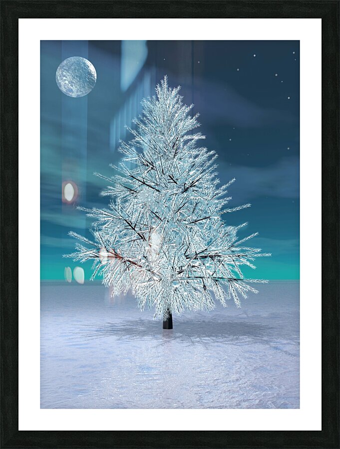 Christmas Moonlight Picture Frame print