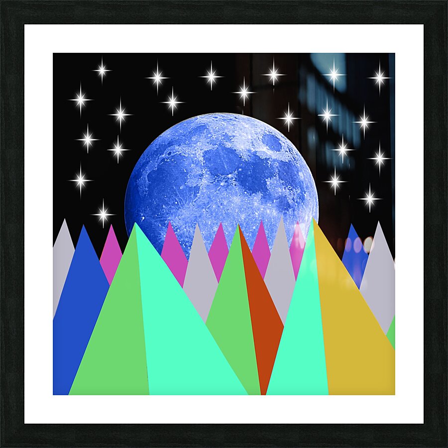 Blue Moon Picture Frame print