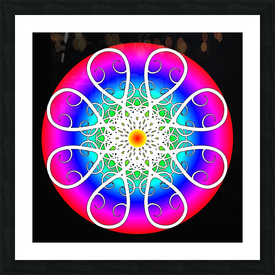 Abstract Flowers Picture Frame print