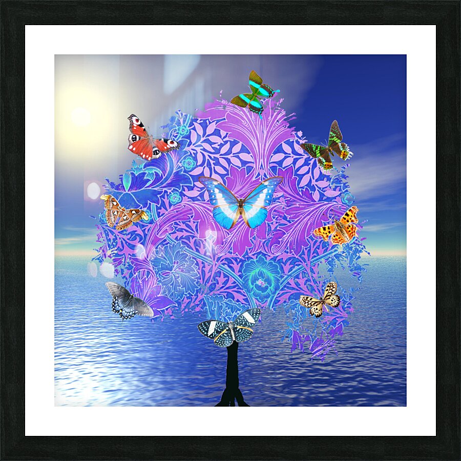 Butterfly Tree Picture Frame print