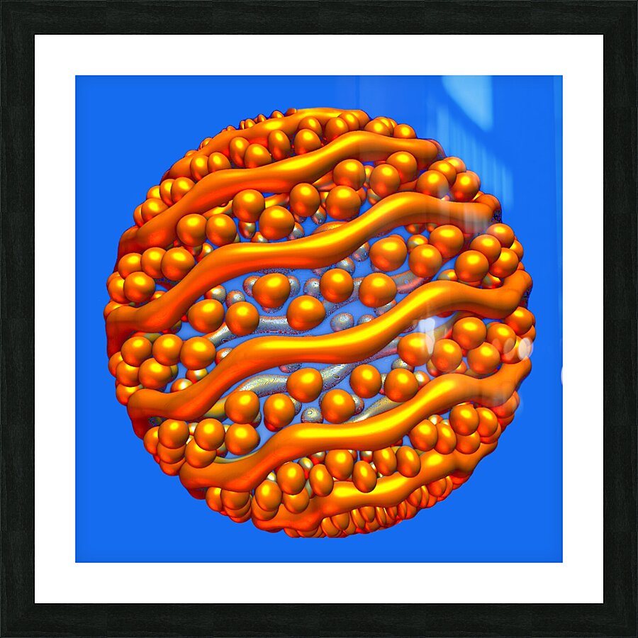 Golden Waves  Picture Frame print