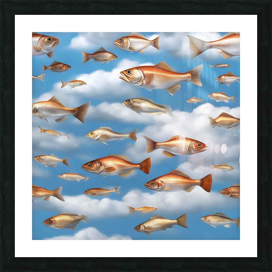 Raining Fish Picture Frame print