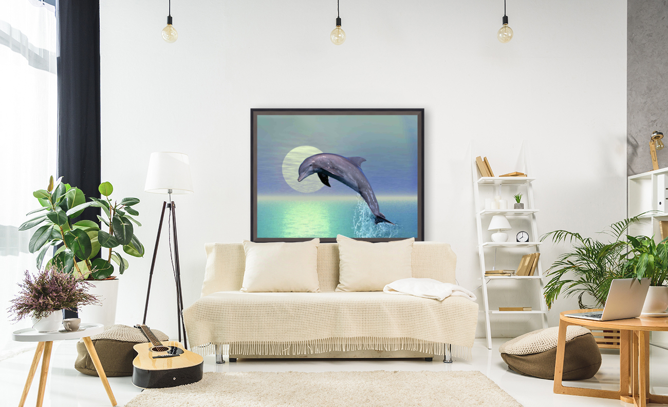 Dolphin Sunrise Reproduction