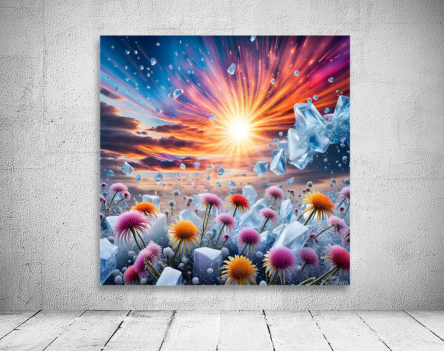 Flower Sunset  Wall Preview