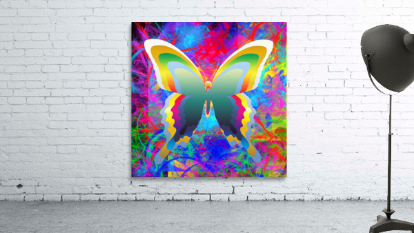 Psychedelic Butterflies Wall Preview