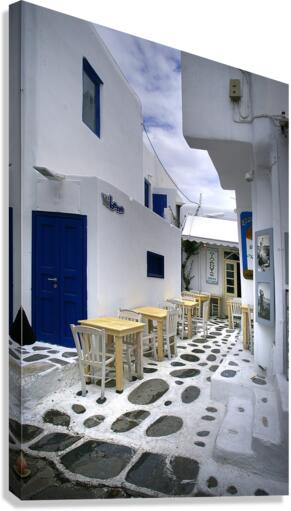 Santorini Eating Canvas Print