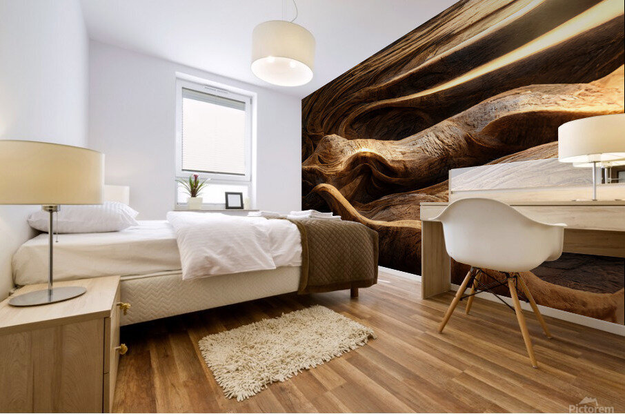 Wood waves 2 Mural print