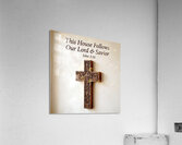 Walnut Cross on Wall Acrylic Print