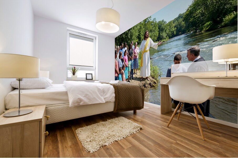 River Baptism 1 Mural print