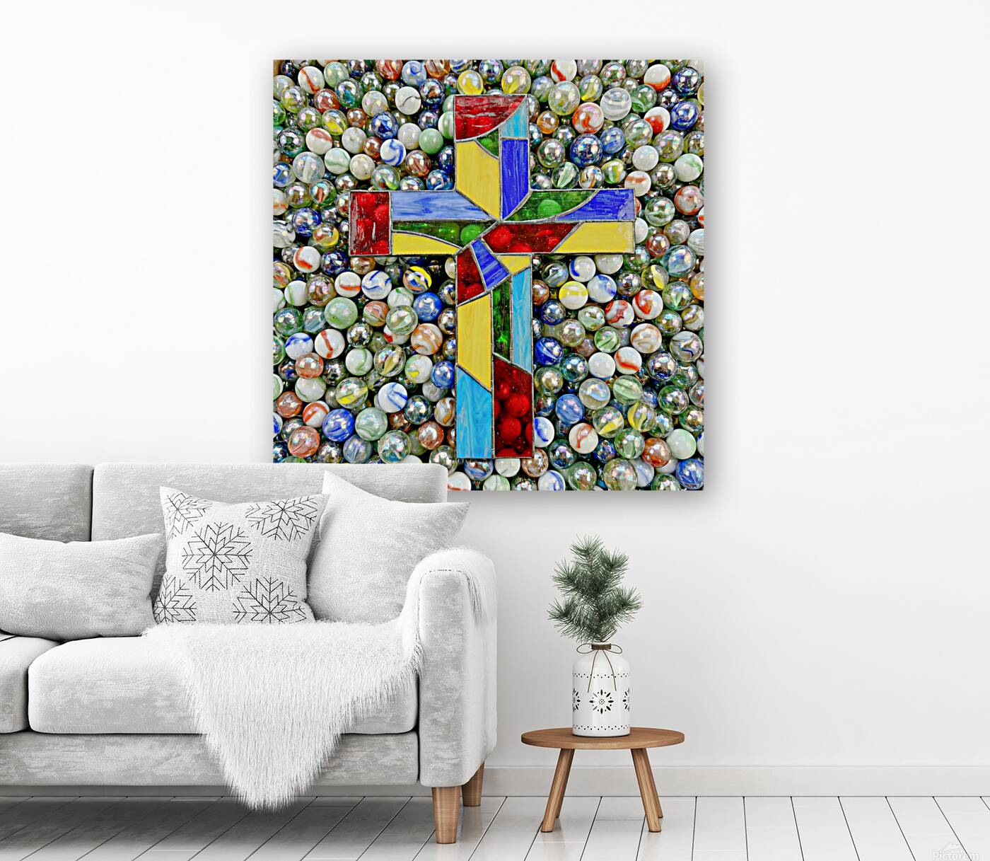 Cross on Marbles Reproduction