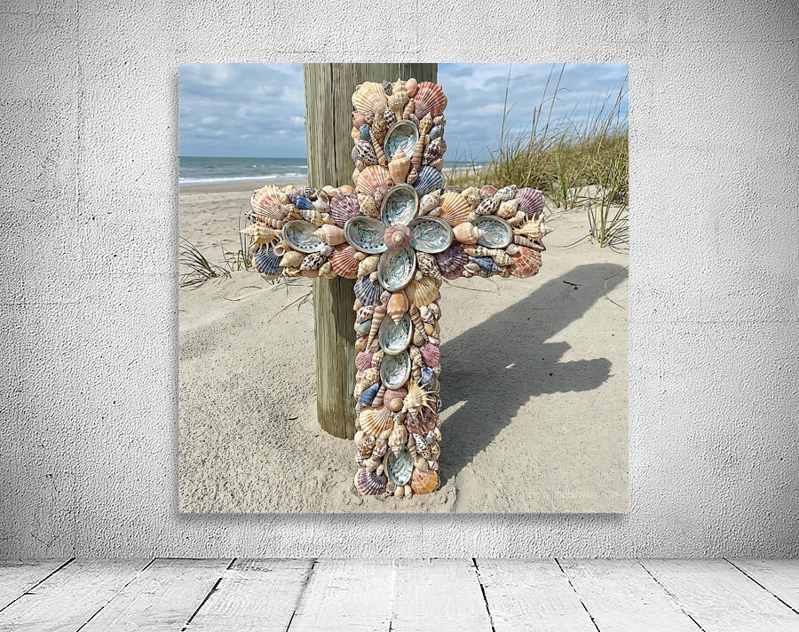 Seashell Cross on Beach Wall Preview
