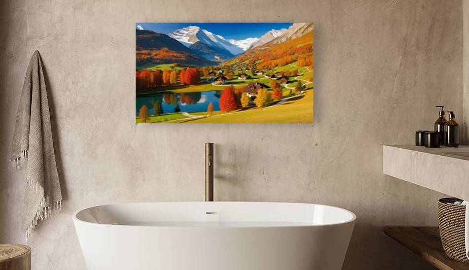  Autumn Serenity: An Ideal Swiss Landscape 1 by Amine Karaouzene
