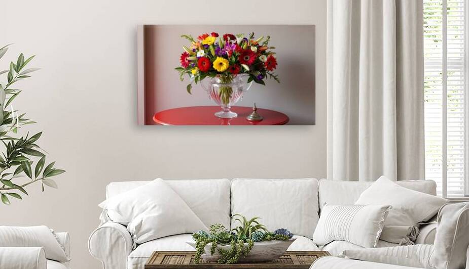  Elegance in Bloom: A Tranquil Floral Arrangement 1 by Amine Karaouzene