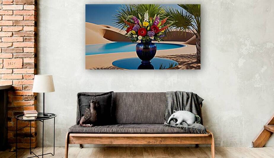 Tranquil Oasis: A Desert Paradise 1 by Amine Karaouzene