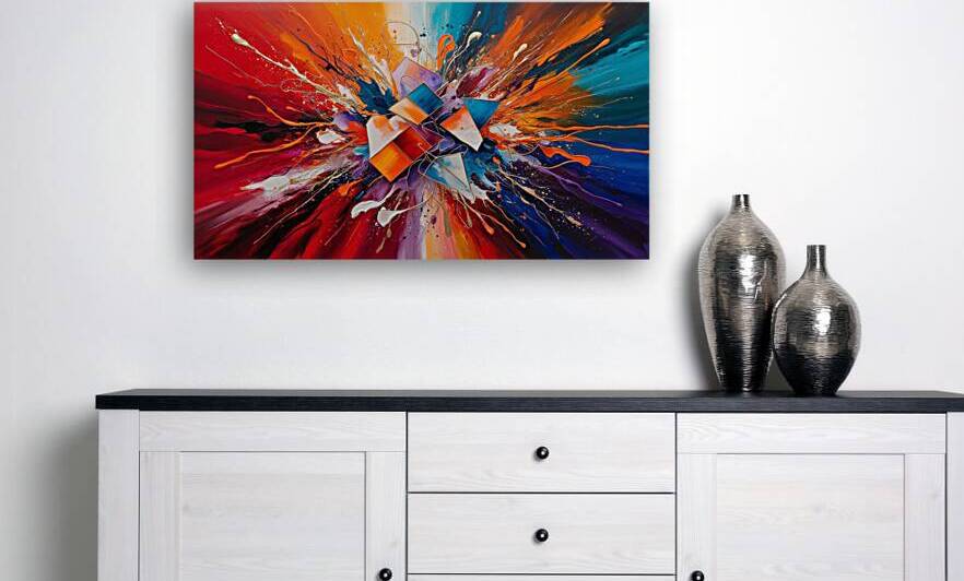 A Symphony of Color: Exploring Abstract Expressionism 1 by Amine Karaouzene