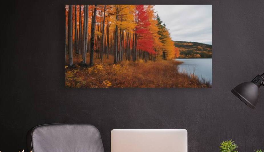 Autumns Embrace: The Tranquil Beauty of Northern Canada 1 by Amine Karaouzene