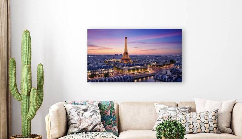 Paris at Dusk: Aerial Magic Over the City of Light 1 by Amine Karaouzene